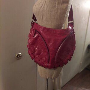 RIPANI Italian Leather Hot Pink Shoulder Bag